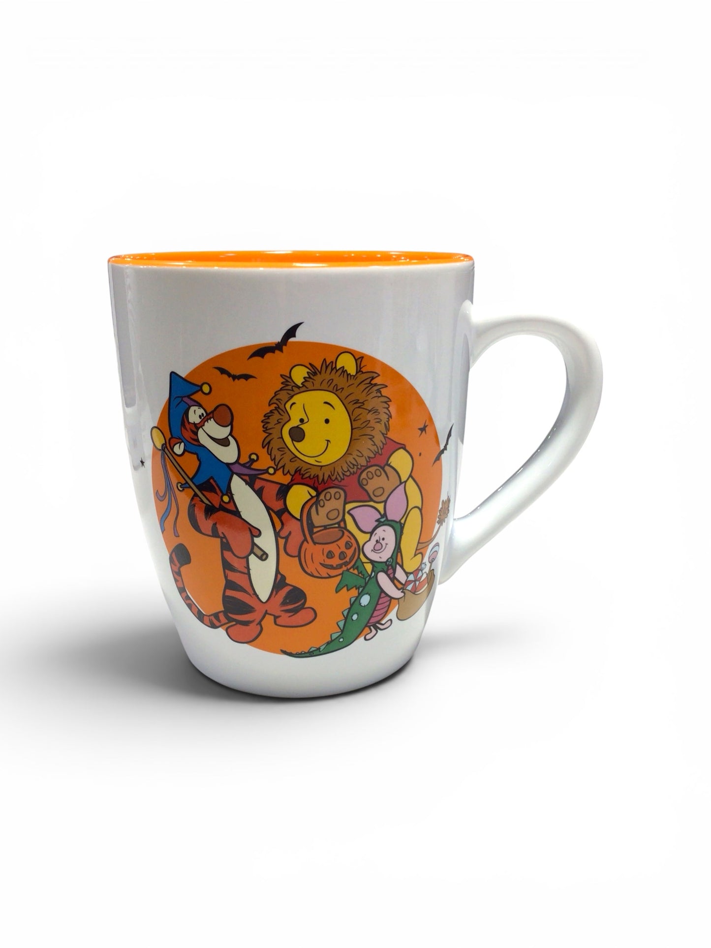Disney Winnie the Pooh Halloween Ceramic Coffee Mug – Pooh, Tigger & Piglet – Orange Interior