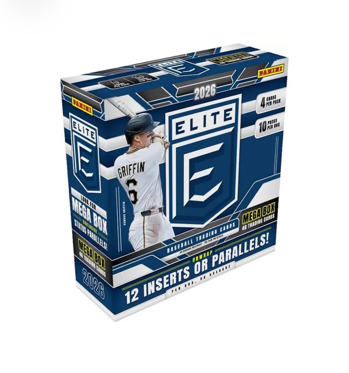2026 Panini Elite Baseball Mega Box – 40 Cards – Factory Sealed