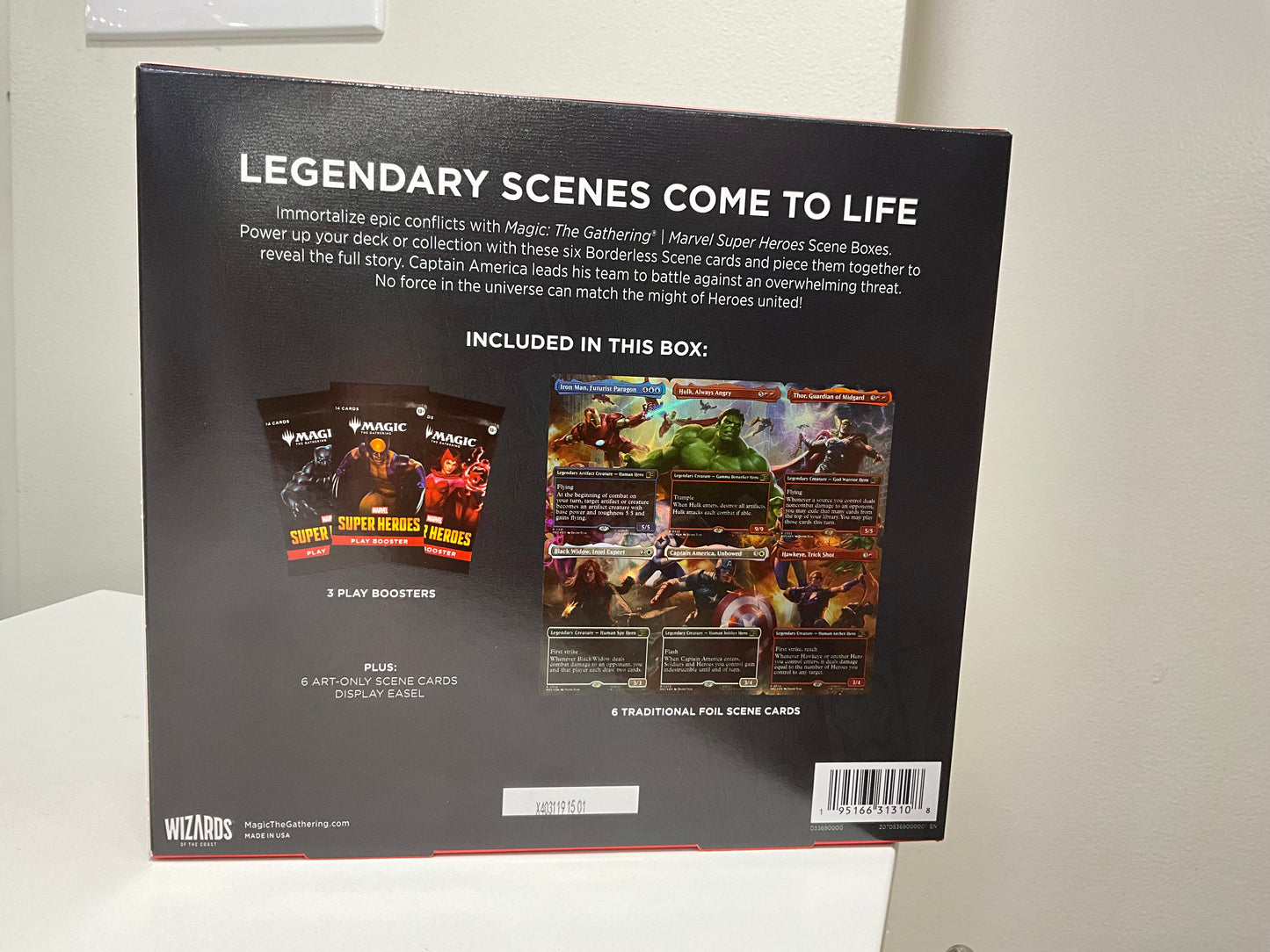 Magic: The Gathering x Marvel Super Heroes – Villains Unleashed Scene Box | 3 Play Boosters + 6 Traditional Foil Scene Cards | MTG Sealed