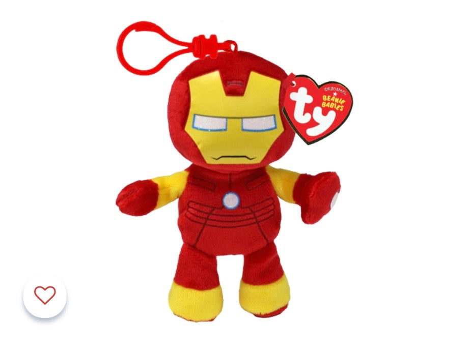 Ty Marvel Iron Man Plush Keychain Clip – Avengers