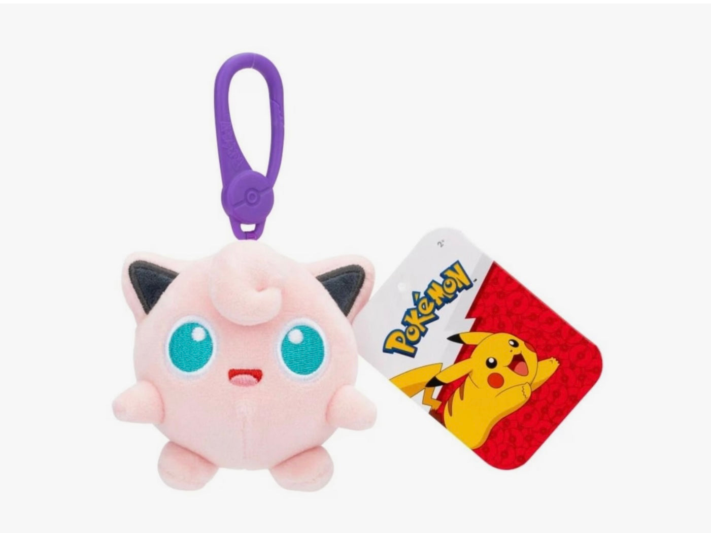 Pokémon Jigglypuff 3.5-Inch Clip-On Plush Keychain – Pink Mini Plush
