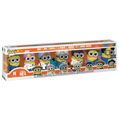Despicable Me 4 Minions x BTS Funko Pop! Vinyl Figure 7-Pack - Entertainment Earth Exclusive.