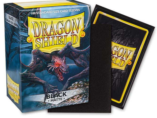 Dragon Shield Matte Black Standard Size Card Sleeves – 100 Count. Item #AT-11002