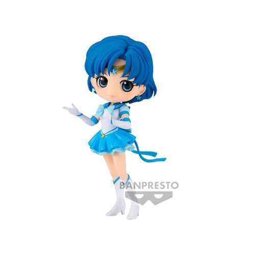 Pretty Guardian Sailor Moon Cosmos the Movie Sailor Mercury Version A Q Posket Statue. Sailor Moon Banpresto Statues and Busts. Item Number: BLFBPR88175a