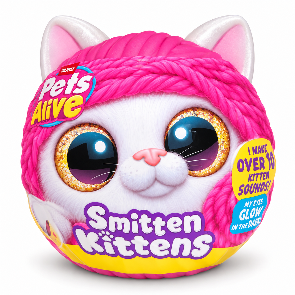 ZURU Pets Alive Smitten Kittens Pink Interactive Plush Toy