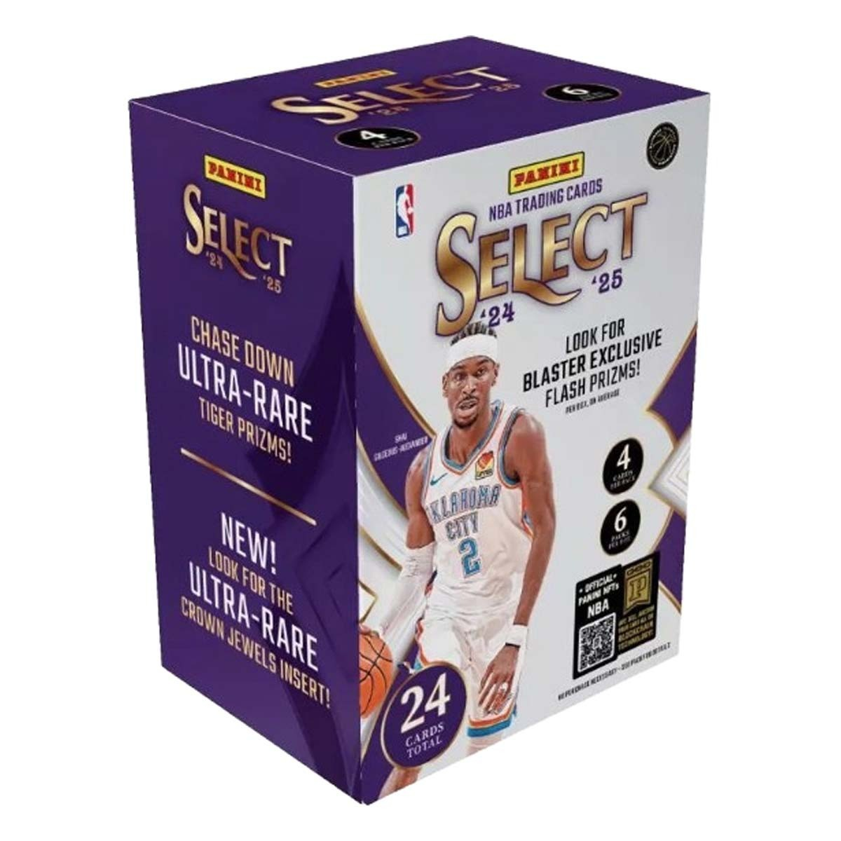 2024-25 Panini Select NBA Basketball Blaster Box – 24 Cards, Flash Prizms