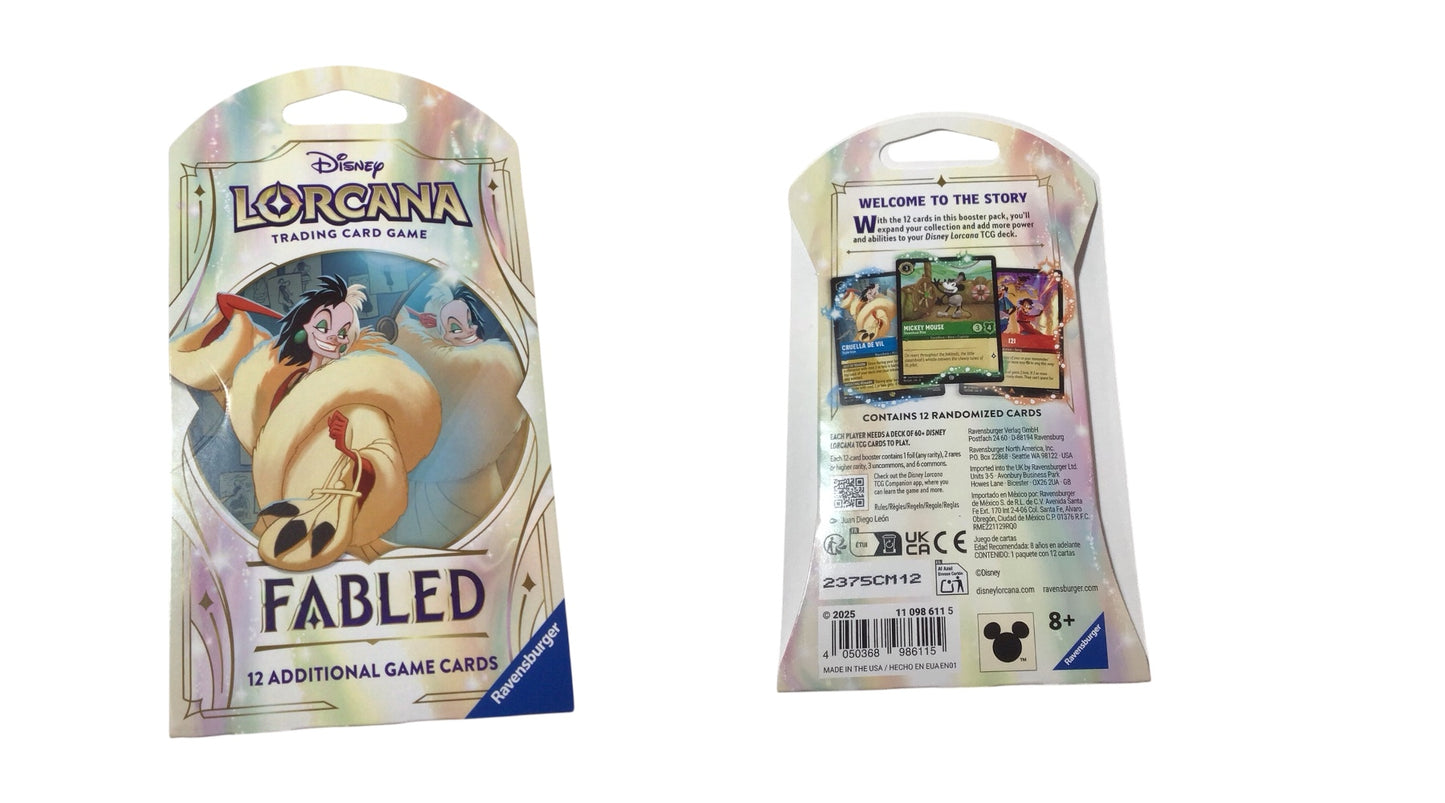 Disney Lorcana TCG – Fabled Booster Pack (12 Cards) | Ravensburger