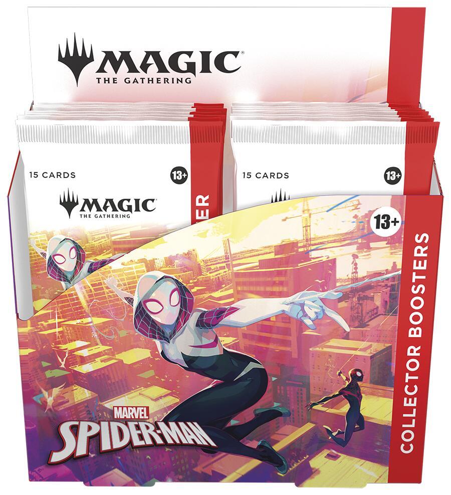 Magic The Gathering Marvel Spider-Man Collector Booster Display Box 12 Packs Sealed MTG SPM Premium Foil