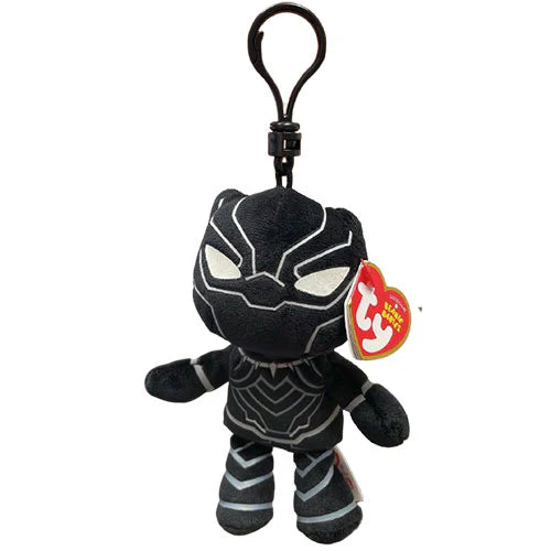 Ty Marvel Black Panther Clip Plush – 5 Inch Black Panther Keychain Plush