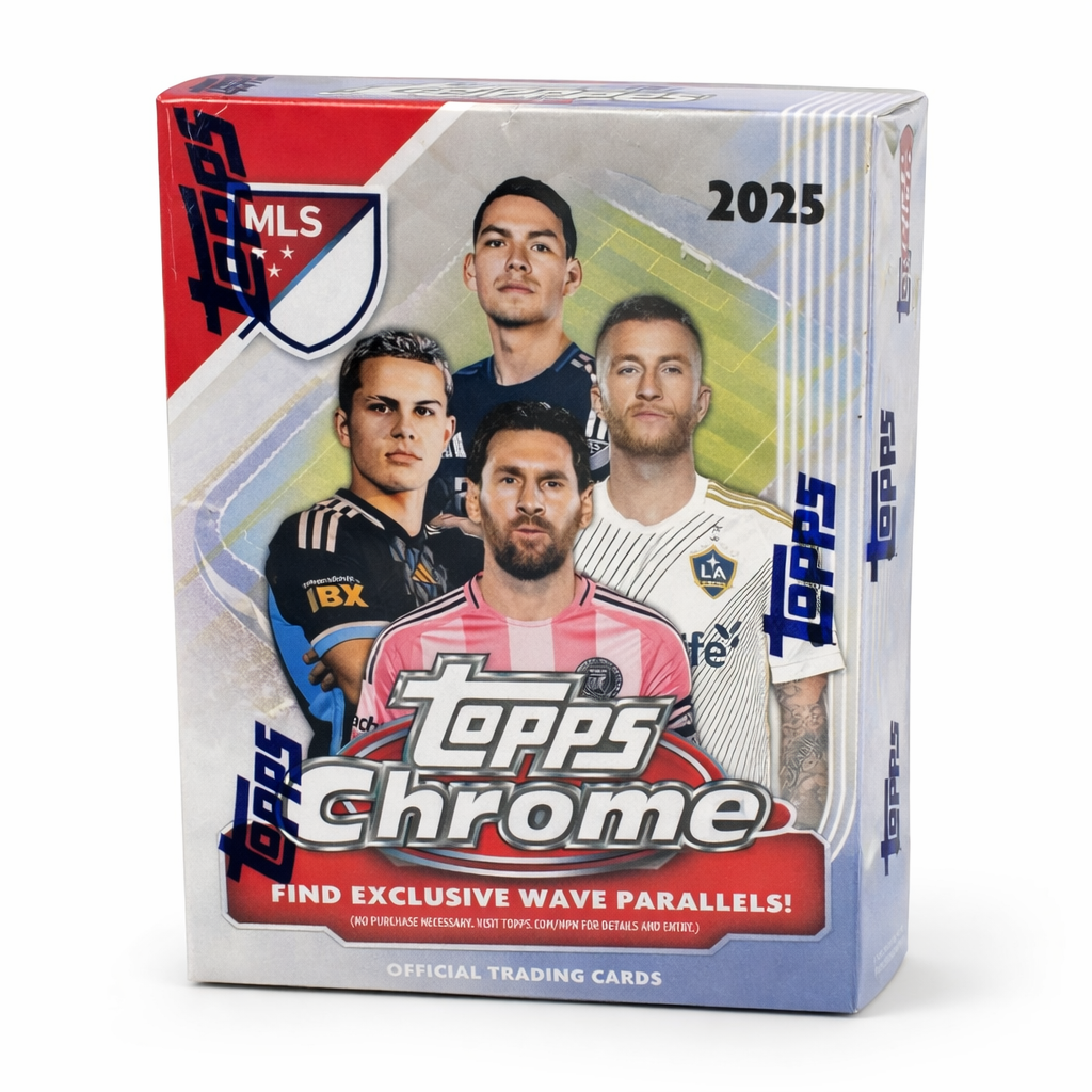 2025 Topps Chrome MLS Blaster Box Soccer Trading Cards Lionel Messi MLS Cards Wave Parallels