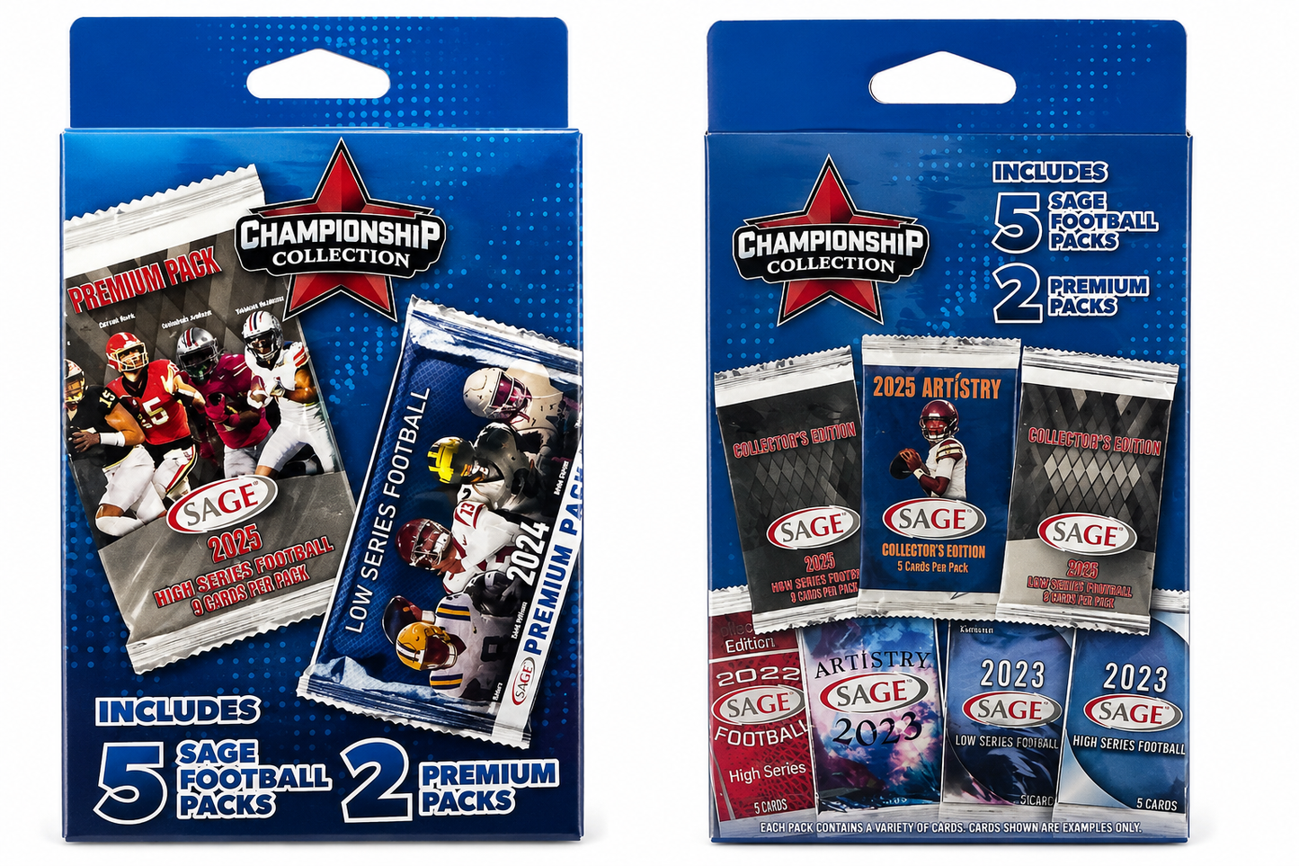 SAGE Championship Collection Football Multi-Pack Factory Sealed – 5 Football Packs + 2 Premium Packs