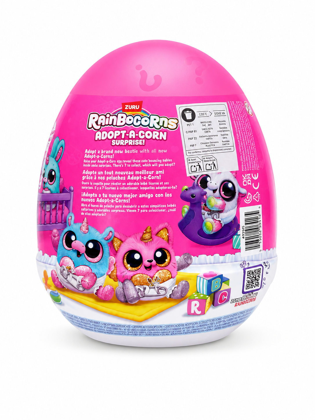 ZURU Rainbocorns Adopt-A-Corn Surprise Egg – 15+ Surprises Inside Mystery Plush Collectible