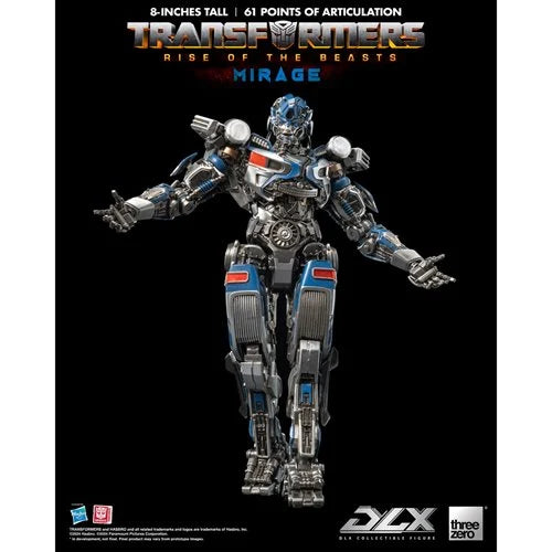 Transformers: Rise of the Beasts Mirage DLX Action Figure
Transformers Threezero Action Figures
Item Number: TH3Z0564WNK