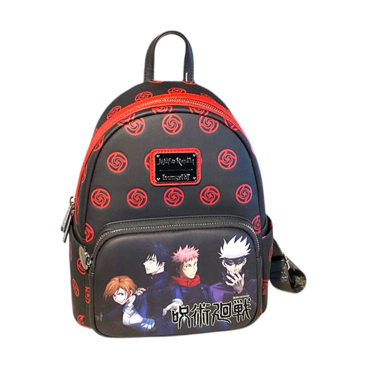 Jujutsu Kaisen Mini Backpack – Yuji, Megumi, Nobara & Gojo (Loungefly Style)