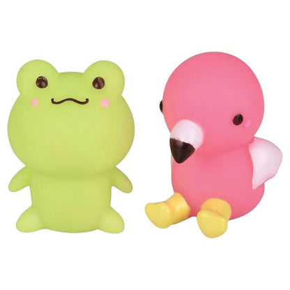 Kawaii Mini Rubber Animal Toy Set – 50-Piece Assorted Animals with Storage Tub
