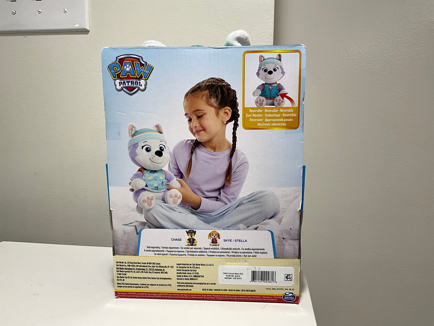 PAW Patrol Everest Bedtime Plush – Reversible Day & Night Stuffed Animal