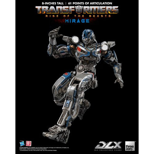 Transformers: Rise of the Beasts Mirage DLX Action Figure
Transformers Threezero Action Figures
Item Number: TH3Z0564WNK