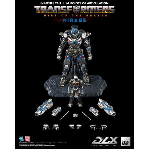 Transformers: Rise of the Beasts Mirage DLX Action Figure
Transformers Threezero Action Figures
Item Number: TH3Z0564WNK