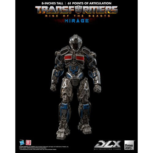 Transformers: Rise of the Beasts Mirage DLX Action Figure
Transformers Threezero Action Figures
Item Number: TH3Z0564WNK