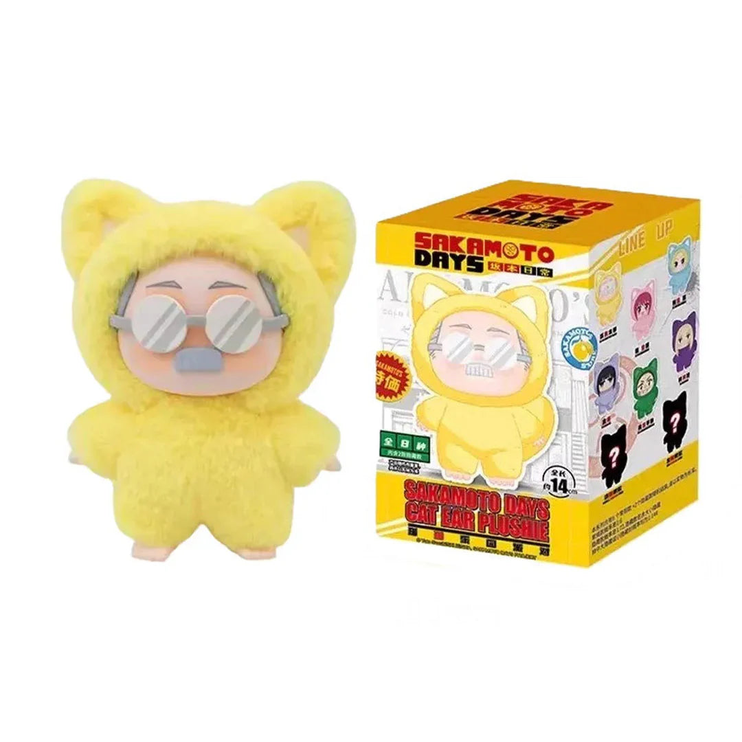 EAKI Sakamoto Days Cat Ear Plushie Blind Box Series – Full Display Box of 6 Plushies (Factory Sealed)