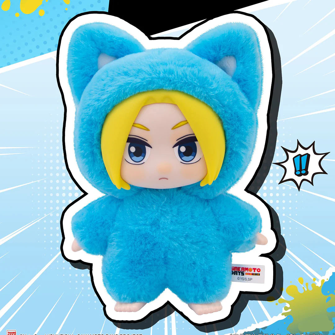EAKI Sakamoto Days Cat Ear Plushie Blind Box Series – Full Display Box of 6 Plushies (Factory Sealed)