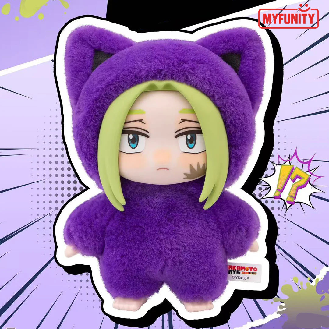 EAKI Sakamoto Days Cat Ear Plushie Blind Box Series – Full Display Box of 6 Plushies (Factory Sealed)