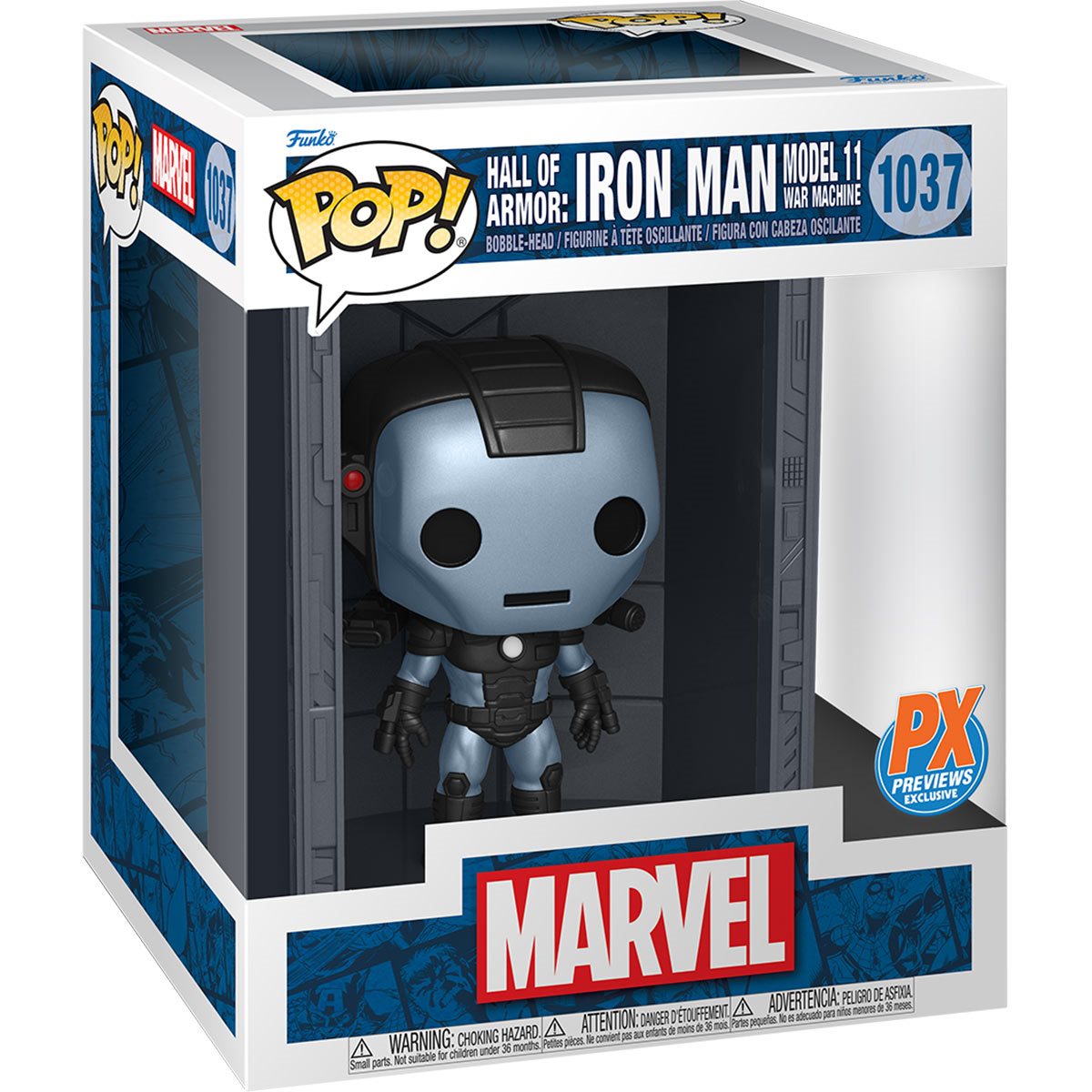 Marvel Iron Man Hall of Armor Iron Man Model 11 War Machine Deluxe Funko Pop! Vinyl Figure - Previews Exclusive