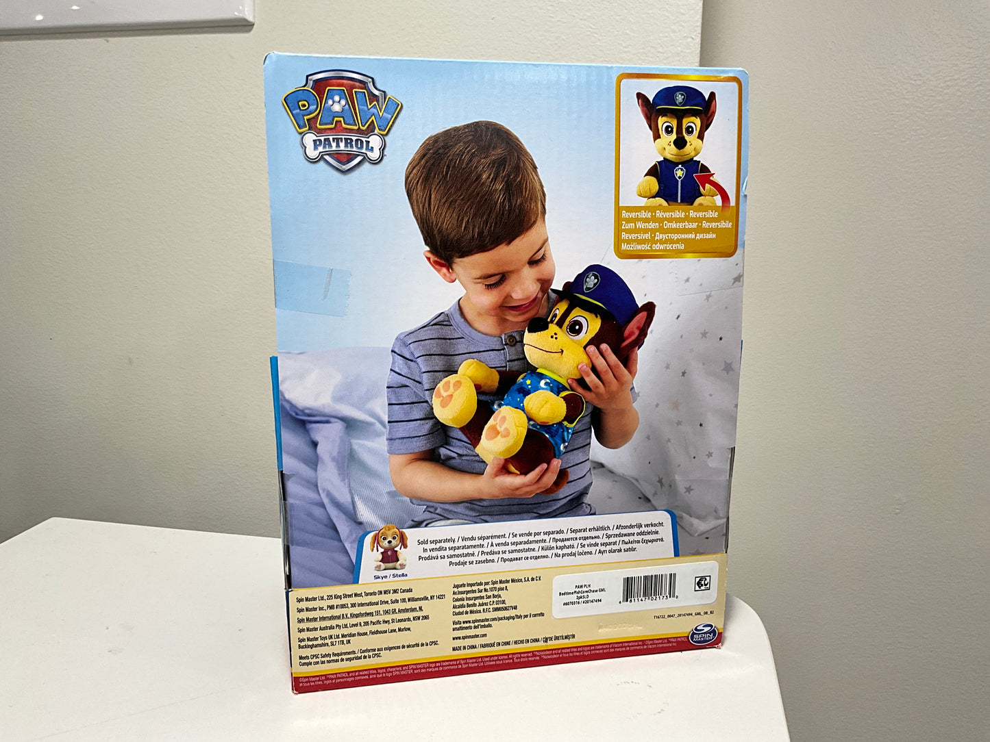 Title: PAW Patrol Chase Bedtime Plush – Reversible Day & Night Stuffed Animal