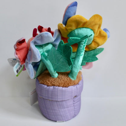  Disney Stitch Spring Flower Bouquet Plush Display with Basket – Assorted Stitch & Angel Plush Gift Set