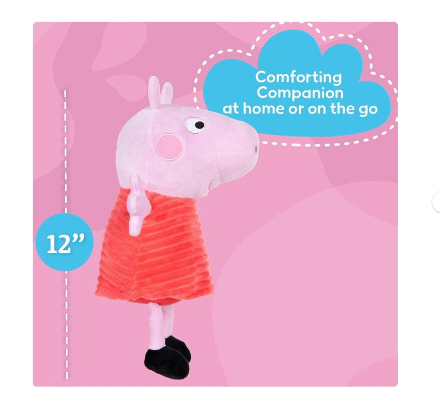 Peppa Pig 12-Inch Plush – Red Dress Stuffed Animal