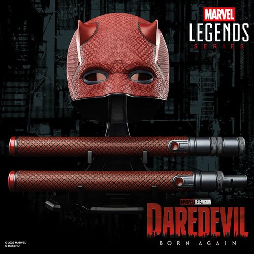 Daredevil Marvel Legends Daredevil: Born Again Mask and Billy Club Prop Replicas
Daredevil Hasbro Prop Replicas
Item Number: HSG1598WNK1