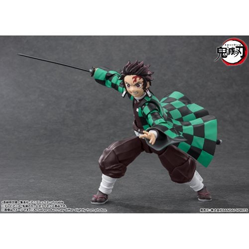 Demon Slayer: Kimetsu No Yaiba Tanjiro S.H.Figuarts Action Figure Demon Slayer Bandai Tamashii Nations  Action Figures Item Number BLFBAS66475
