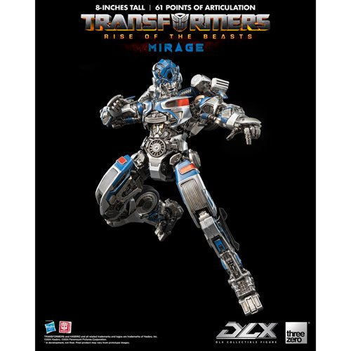 Transformers: Rise of the Beasts Mirage DLX Action Figure
Transformers Threezero Action Figures
Item Number: TH3Z0564WNK