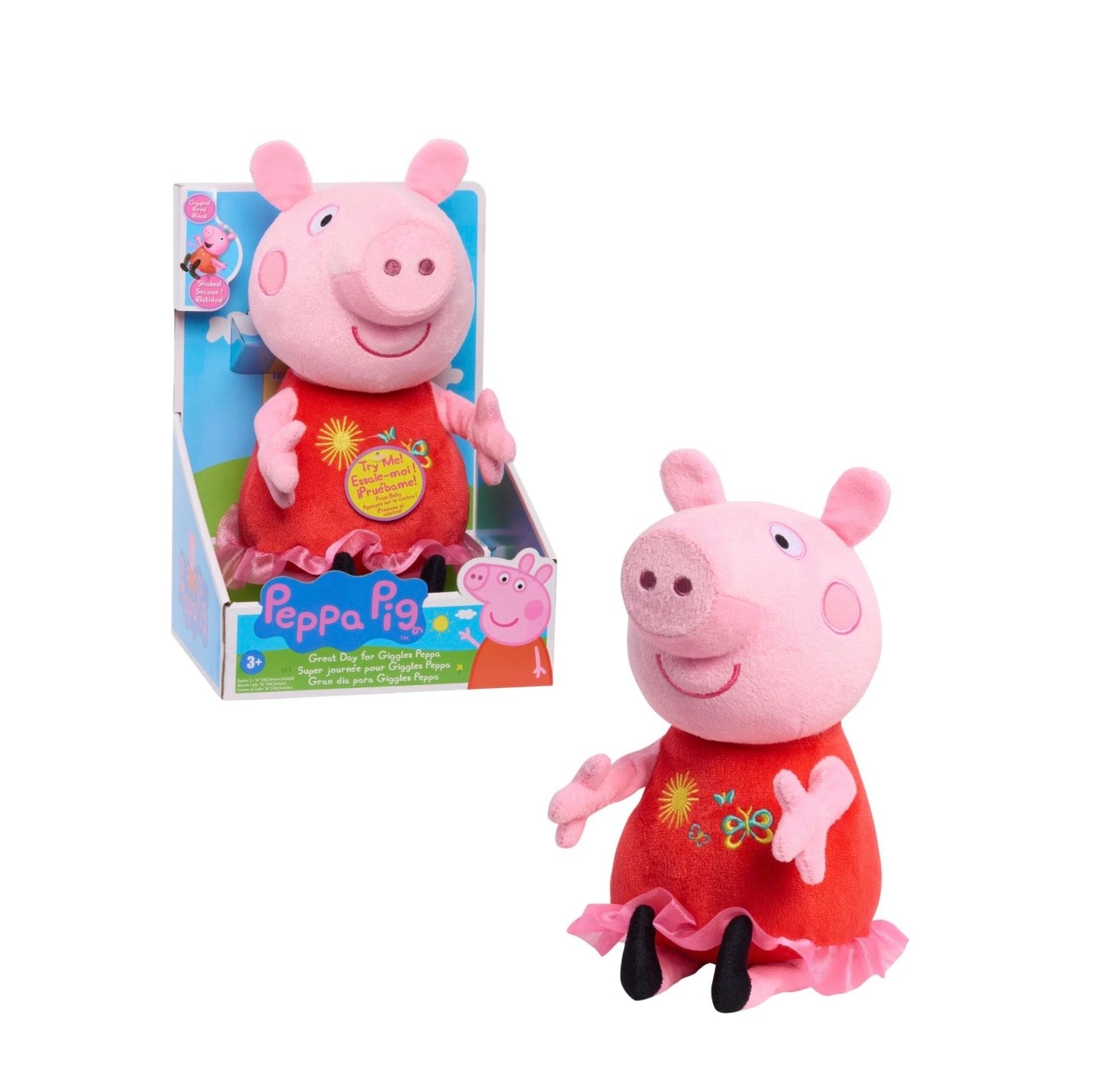Peppa Pig Great Day for Giggles 9-Inch Interactive Plush with Sound