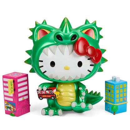 Sanrio Hello Kitty Kaiju Cosplay Metallic Green 8-Inch Vinyl Figure