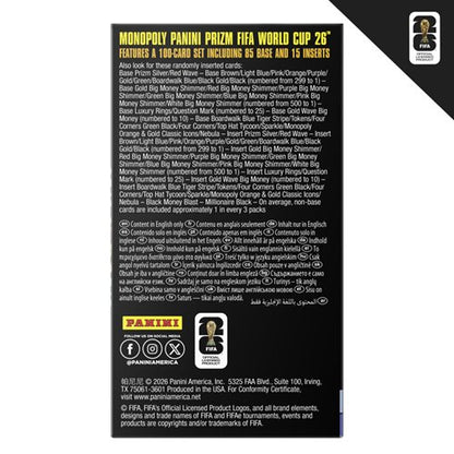 Monopoly
Monopoly Panini Prizm: FIFA World Cup Soccer Trading Cards Booster Box (6 packs per box)
Monopoly Hasbro Games
Item Number: HSG2677WNK