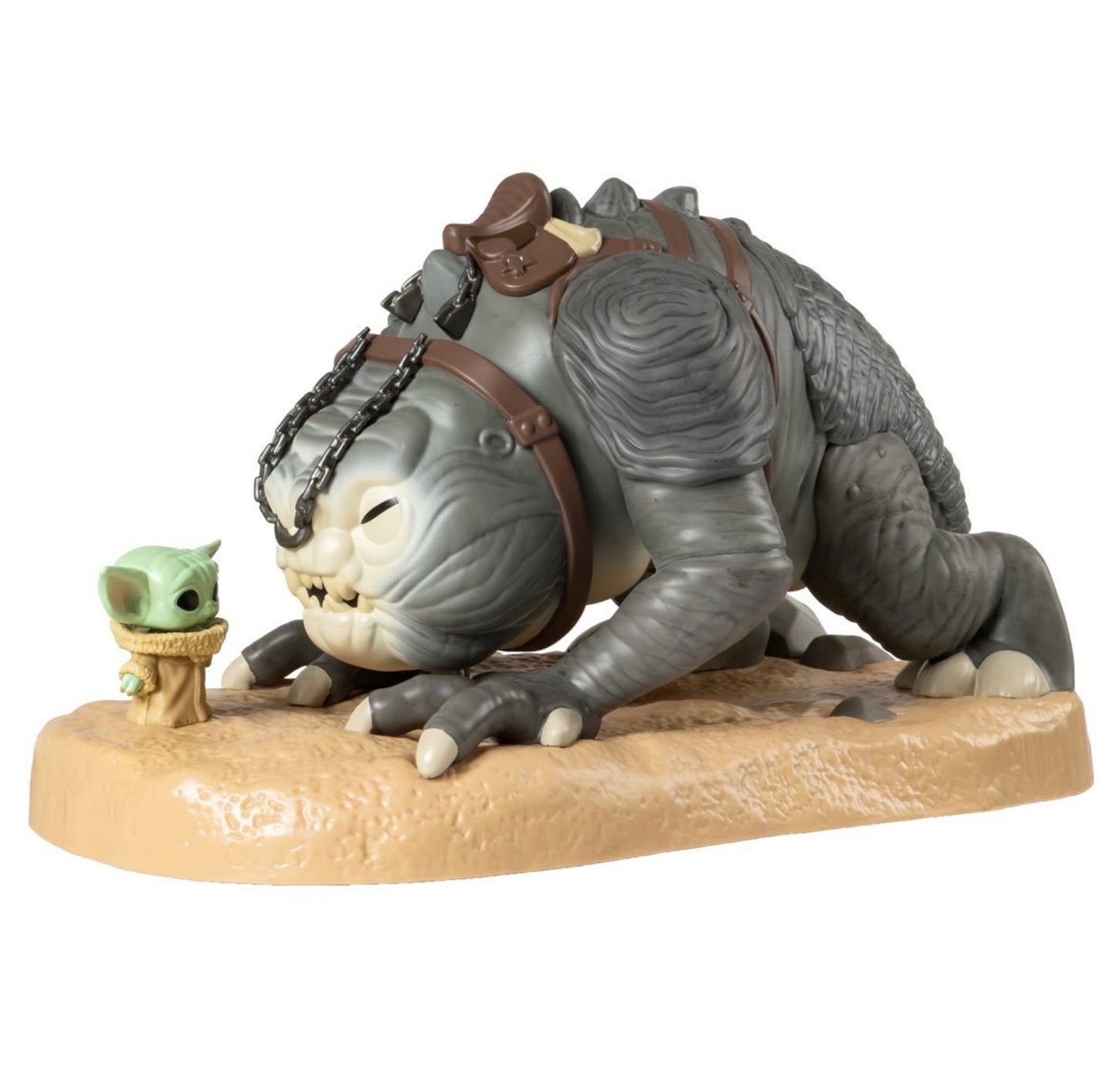 Funko POP! Deluxe Star Wars: The Book of Boba Fett – Grogu with Rancor #587 Jumbo Vinyl Figure (Approx. 10 in)