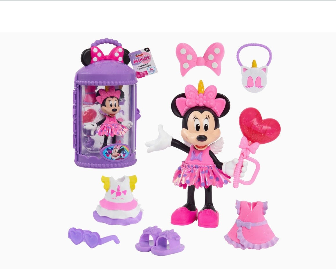 Disney Minnie Mouse Fabulous Fashion Doll with Purple Carrying Case