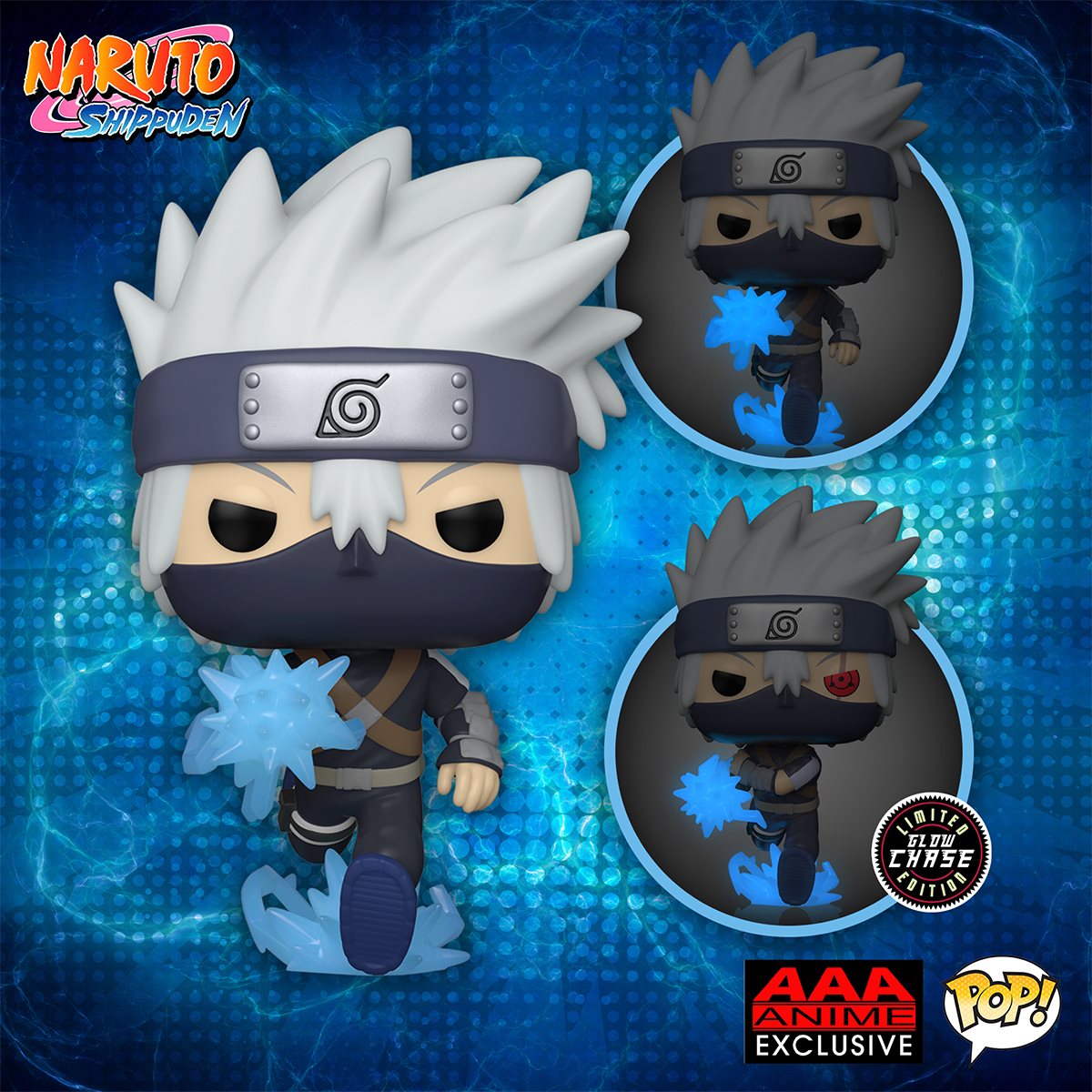 Naruto: Shippuden Young Kakashi Hatake with Chidori Glow-in-the-Dark Funko Pop! Vinyl Figure - AAA Anime Exclusive