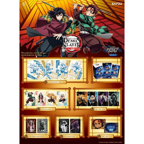 Demon Slayer: Kimetsu no Yaiba Infinity Castle Movie Edition 001 Collectible Trading Cards Display of 12 Packs
Kayou Demon Slayer Trading Cards
Item Number: KY415515AAWNK1
