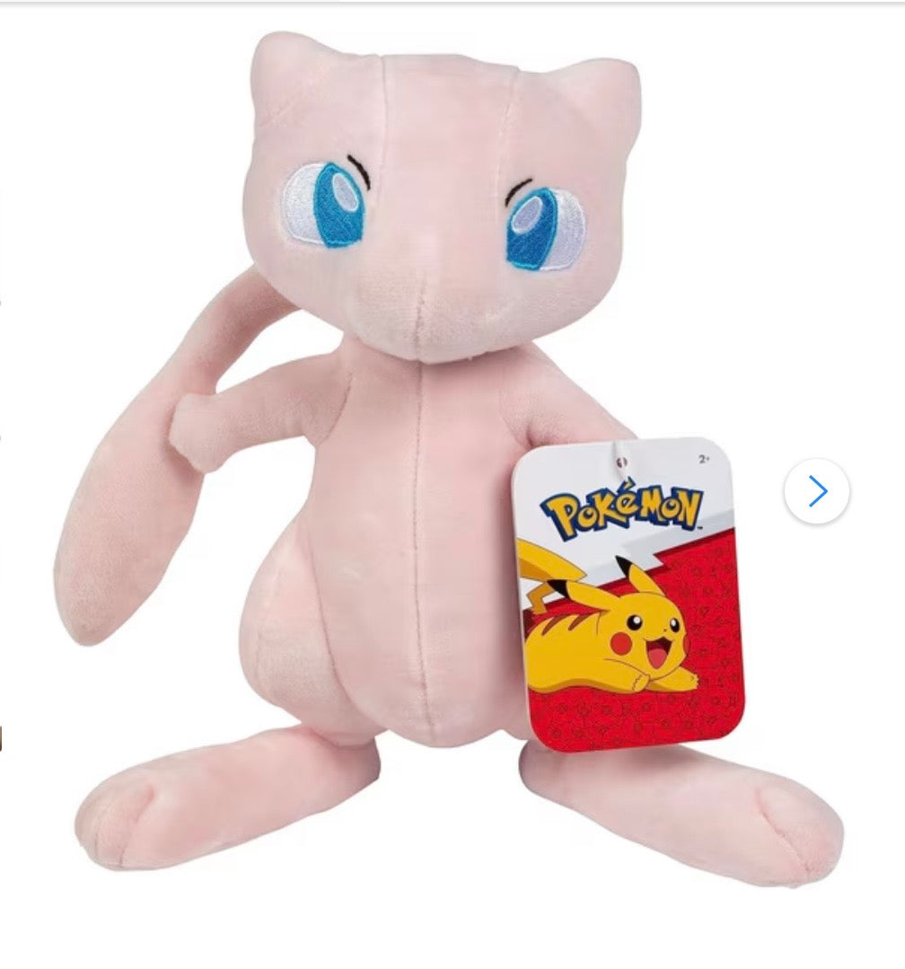 Pokémon Mew Plush Toy – 8-Inch Pink Stuffed Animal
