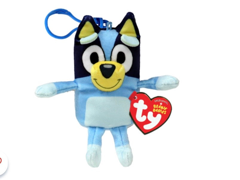 Ty Bluey 5-Inch Plush Clip – Backpack Keychain