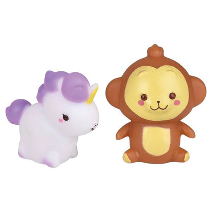 Kawaii Mini Rubber Animal Toy Set – 50-Piece Assorted Animals with Storage Tub