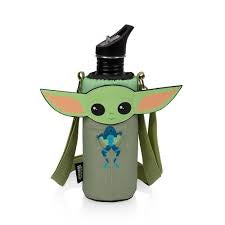 Star Wars: The Mandalorian Grogu Insulated Water Bottle Cooler with Shoulder Strap | Oniva