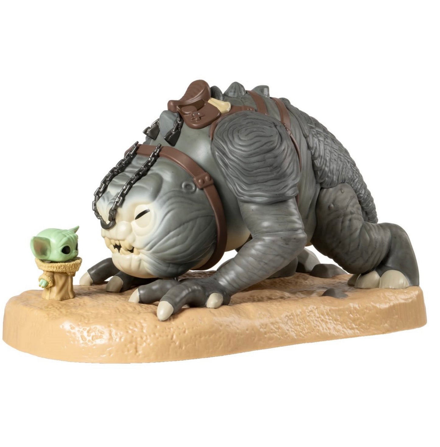 Funko POP! Deluxe Star Wars: The Book of Boba Fett – Grogu with Rancor #587 Jumbo Vinyl Figure (Approx. 10 in)