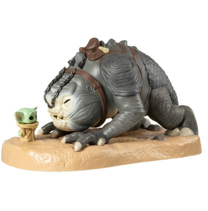 Funko POP! Deluxe Star Wars: The Book of Boba Fett – Grogu with Rancor #587 Jumbo Vinyl Figure (Approx. 10 in)