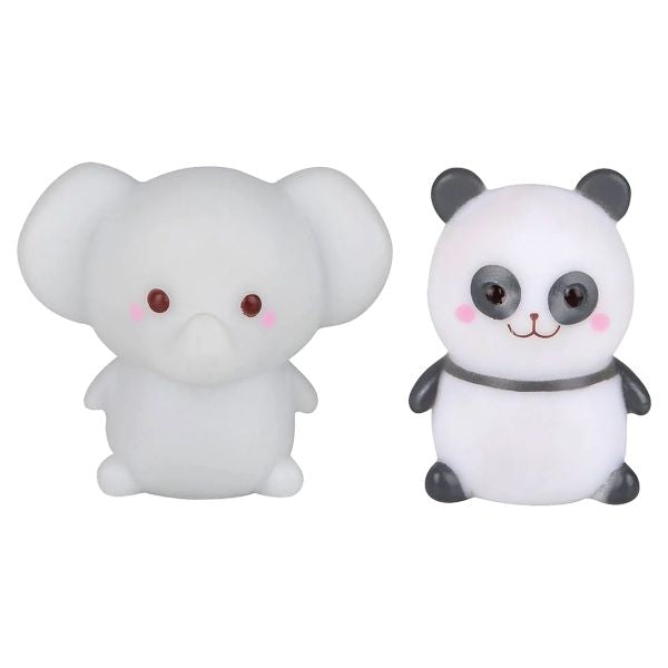 Kawaii Mini Rubber Animal Toy Set – 50-Piece Assorted Animals with Storage Tub