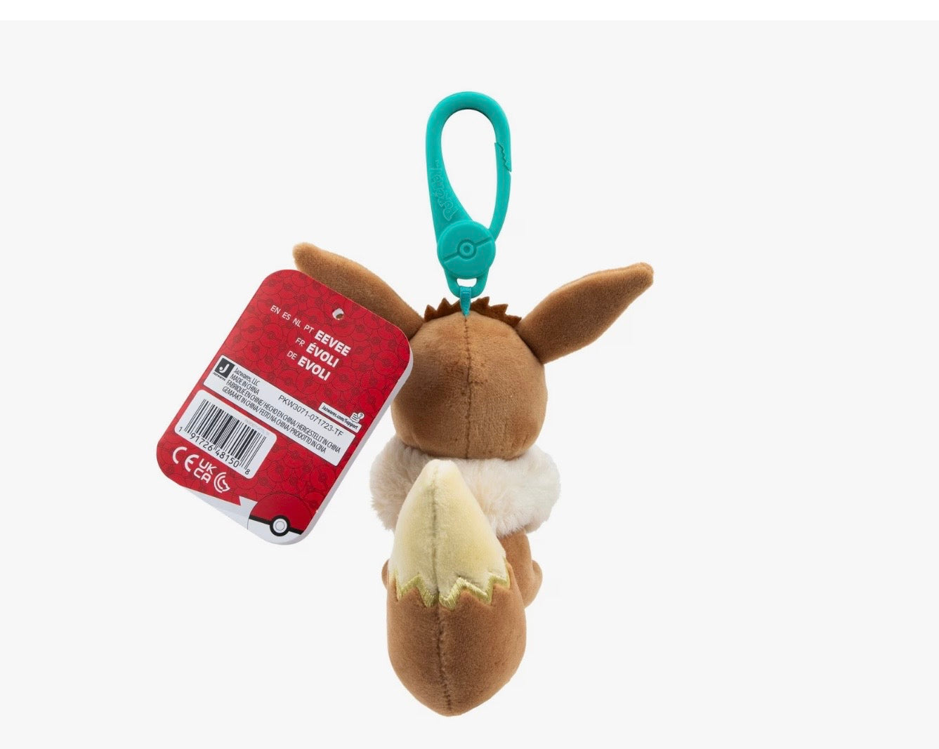 Pokémon Eevee 3.5-Inch Clip-On Plush Keychain – Jazwares