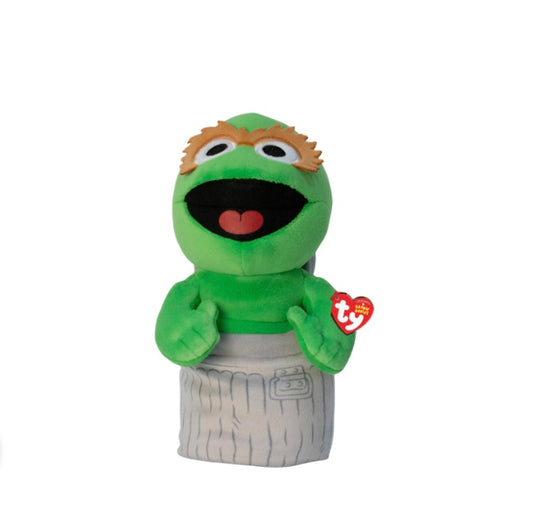 TY Beanie Babies Oscar the Grouch Plush – Sesame Street Soft Stuffed Toy for Kids . 8”