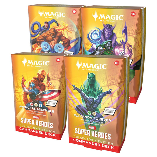 Magic: The Gathering | Marvel Super Heroes Collector’s Edition Commander Deck Set (Set of 4)